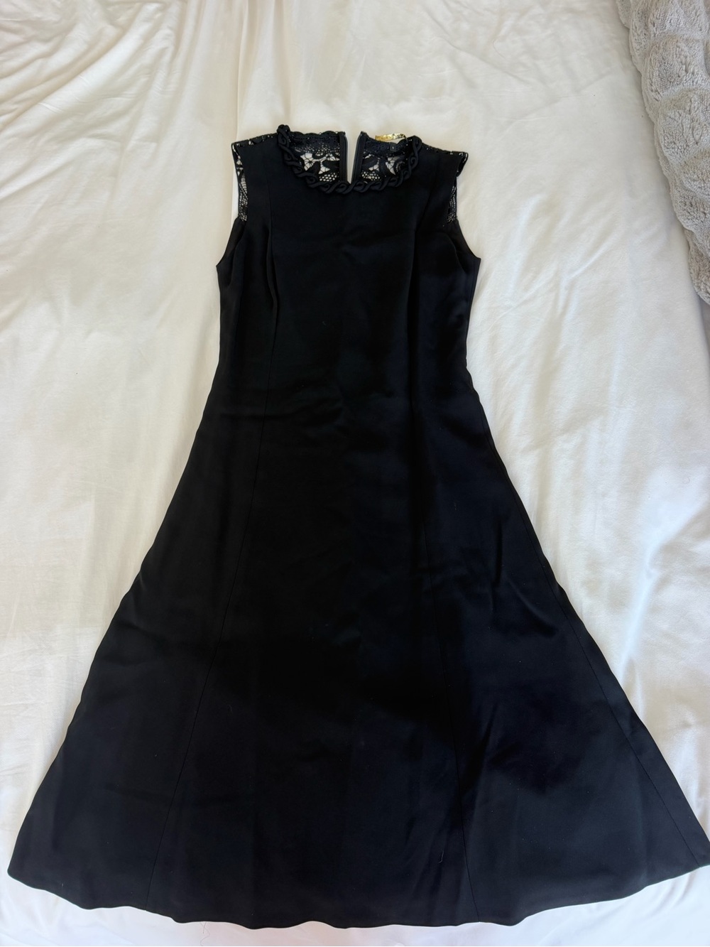 Sleeveless Black Lace-Trim Kobi Halperin Dress